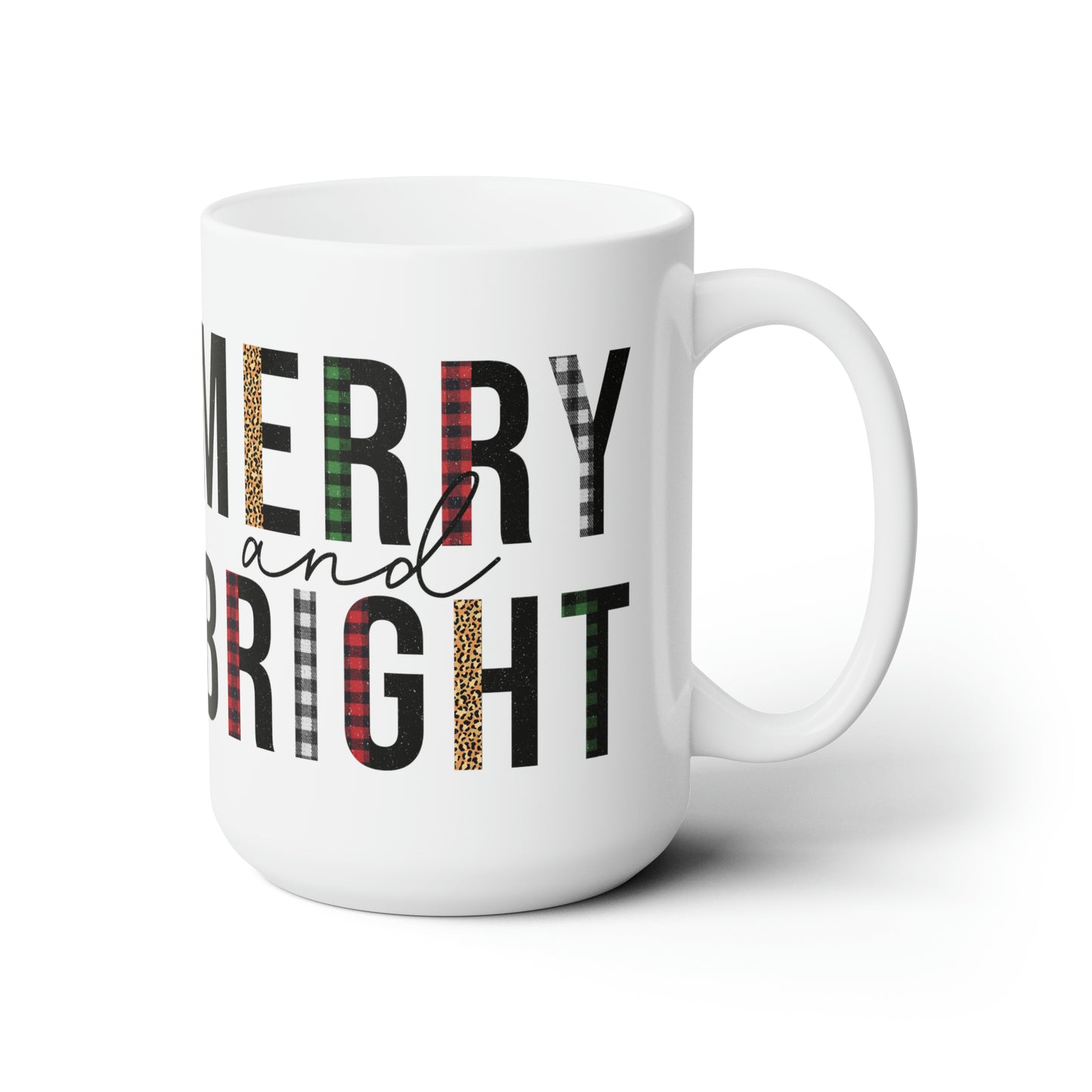 Merry and Bright Ceramic Mug 15oz