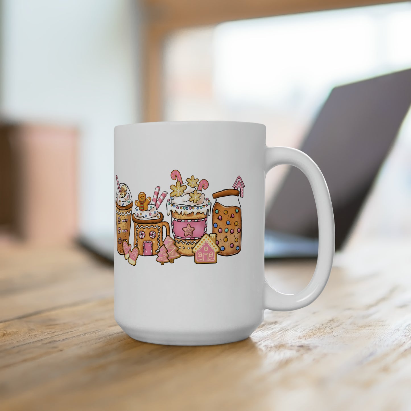 Christmas Cookie Coffee Cups Ceramic Mug 15oz