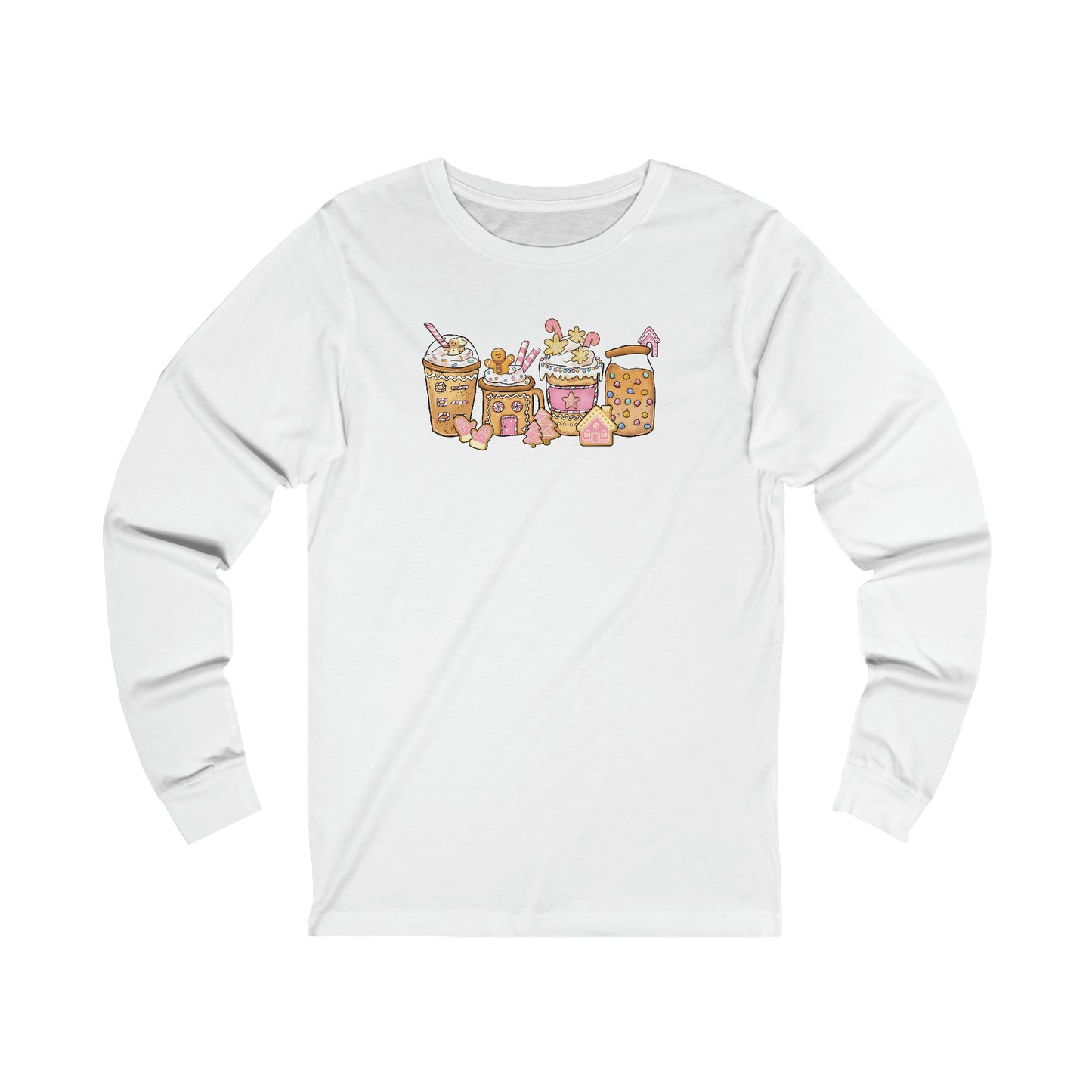 Christmas Cookie Coffee Cup Unisex Long Sleeve Tee