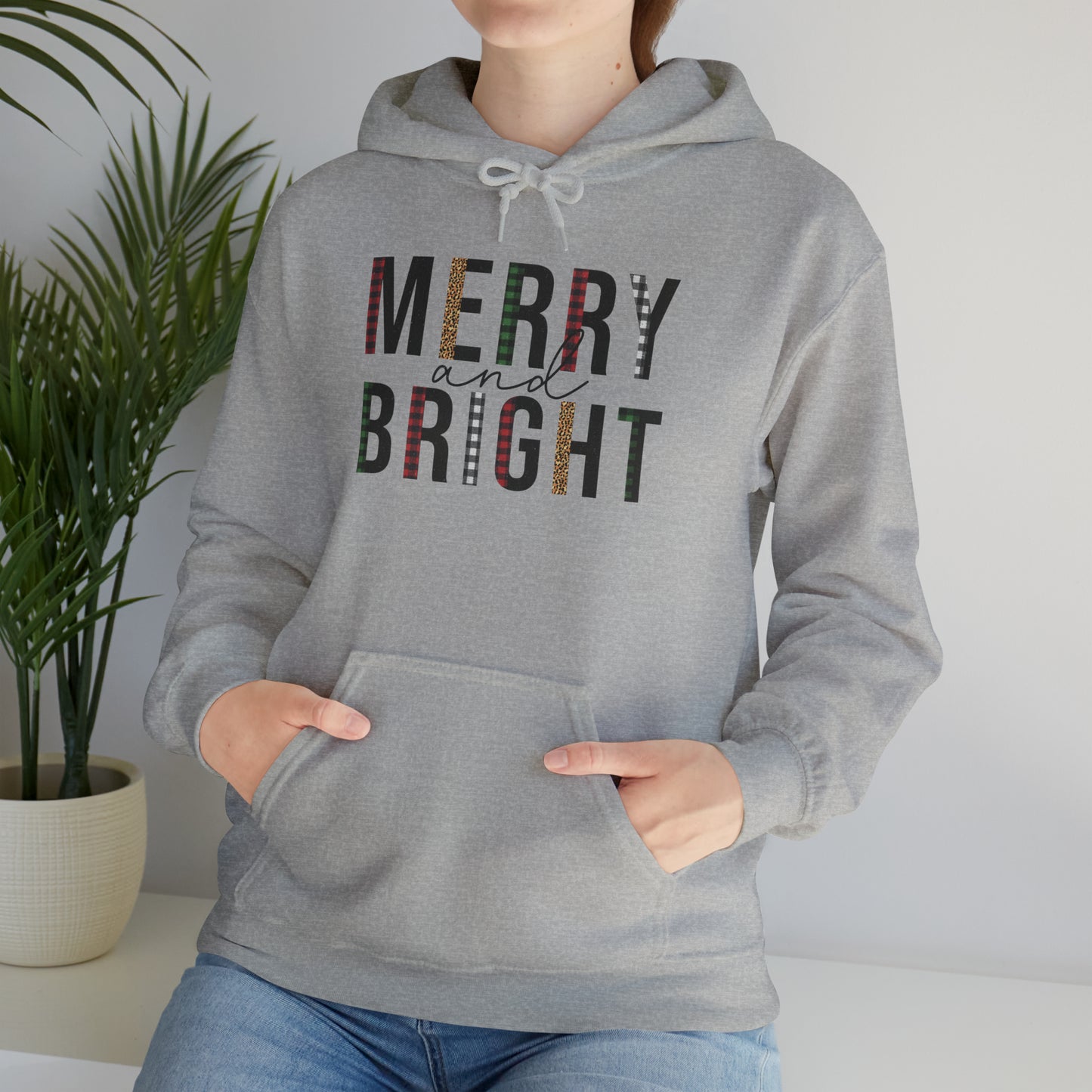 Merry and Bright Hooded Sweatshirt