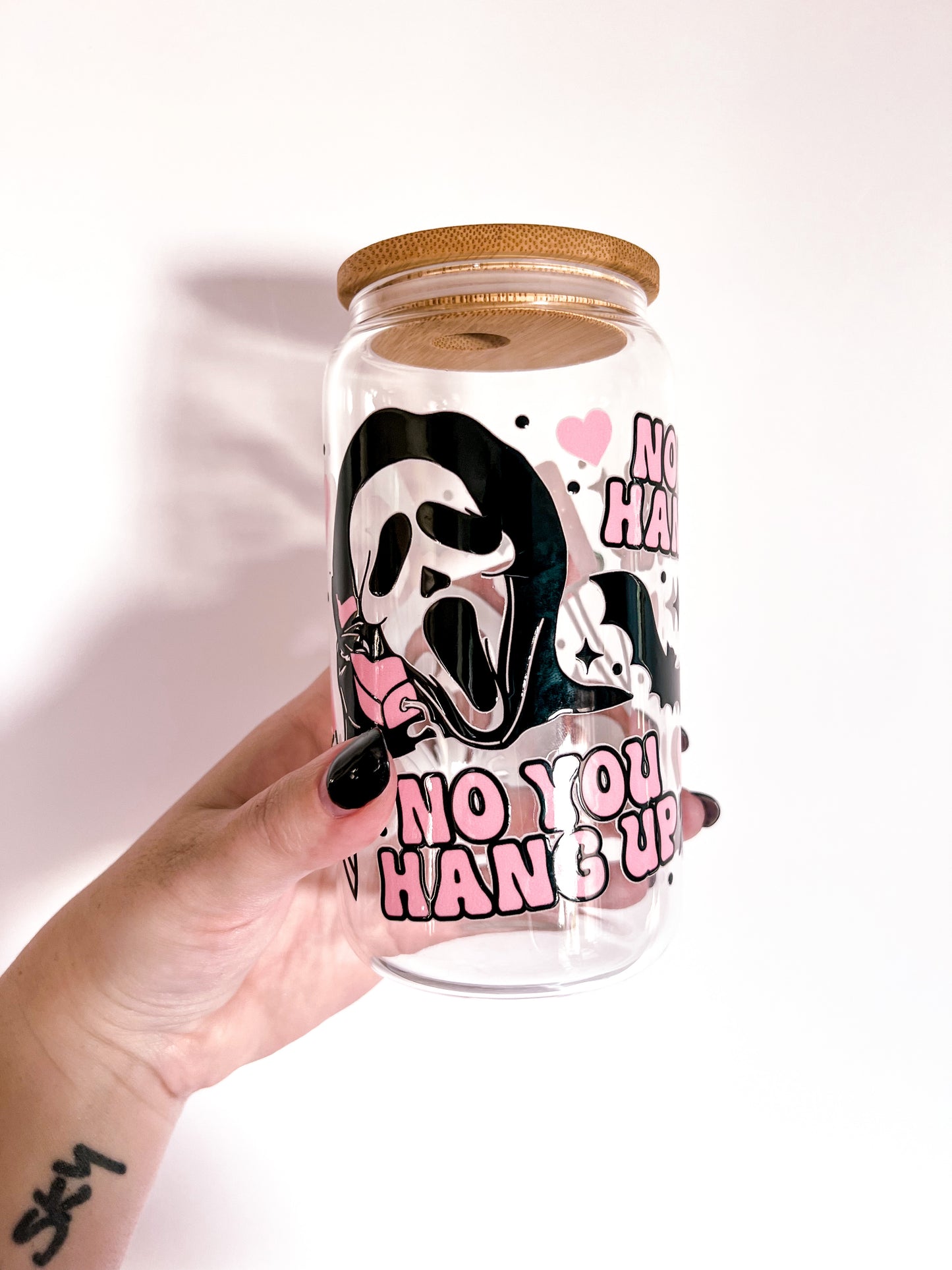 Ghostface 16 Oz Glass Can