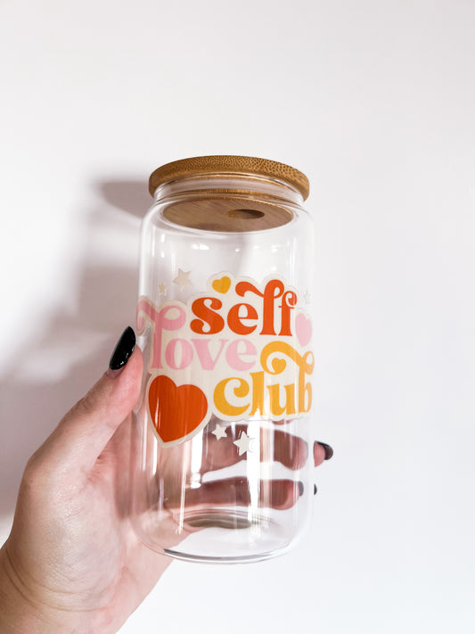 Self Love Club 16oz Glass Can