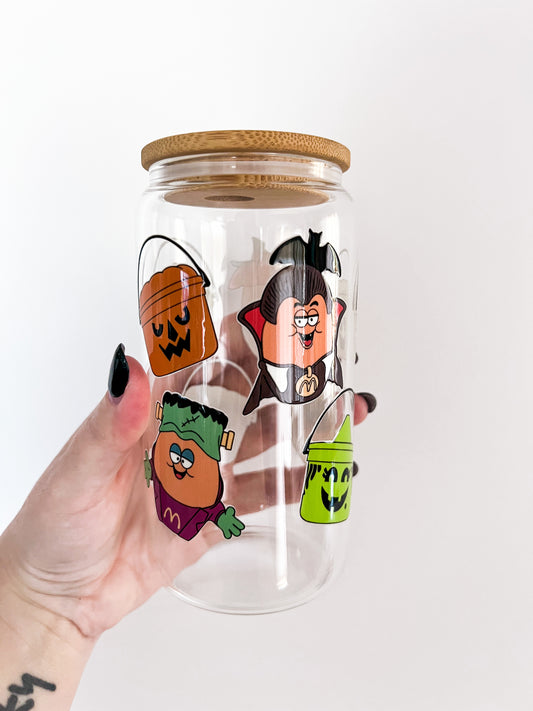 Fun Meal Halloween Friends 16oz Glass Can